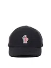 Moncler Grenoble Branded Baseball Cap In Black