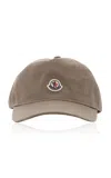 Moncler Cotton Baseball Cap In Neutral