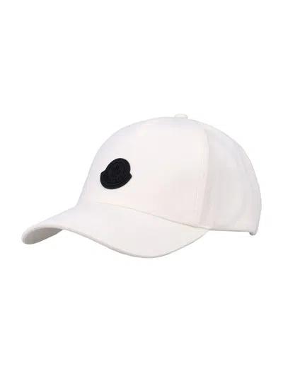 Moncler Cotton Baseball Cap In White