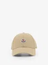 Moncler Beige Baseball Cap With Embroidered Logo In Brown