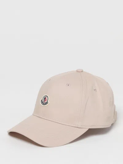 Moncler Cotton Baseball Hat With  Logo In Neutral