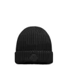Moncler Wool Beanie, Men, Black, Size: One Size