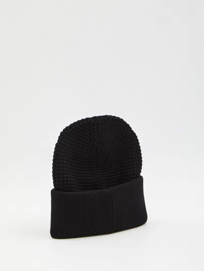 Moncler Cotton Beanie In Black