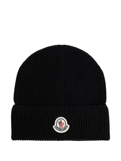 Moncler Cotton Beanie In Black
