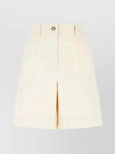 MONCLER COTTON BERMUDA SHORTS BELT LOOPS