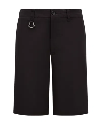 Moncler Cotton Bermuda Shorts In Black