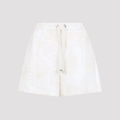 Moncler Cotton Bermuda Shorts For Women In Nude