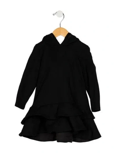 Pre-owned Moncler Babies' Cotton Black Long Sleeve Dress With Hood