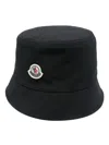 Moncler Bucket Hat Stitched Brim In Black