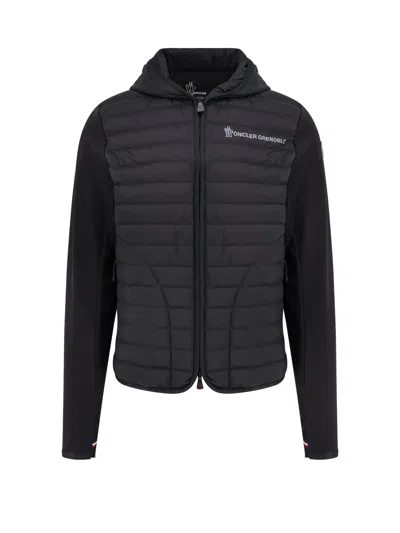 Moncler Cotton Blend Cardigan With Padding On The Front