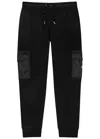 Moncler Cotton-blend Cargo Sweatpants In Black