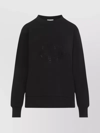 MONCLER COTTON BLEND CREW NECK SWEATSHIRT