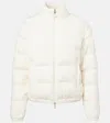 Moncler White Puffer Jacket With Braids In Cotton Blend Women
