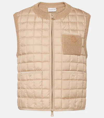 Moncler Cotton-blend Down Vest In 0