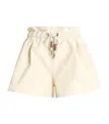Moncler Cotton-blend Drawstring Shorts In Ivory