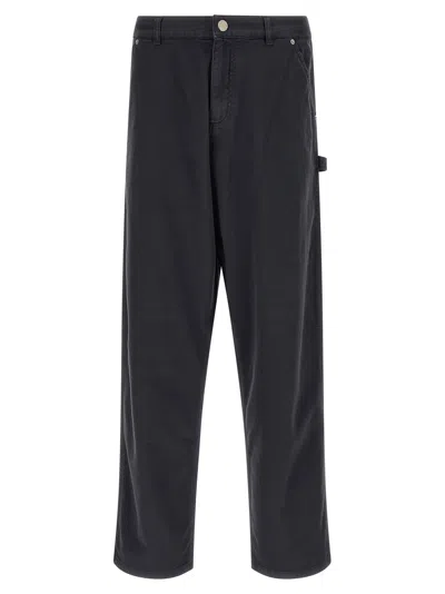 Moncler Cotton Blend Gabardine Cargo Pants In Black