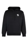 Moncler Black Hoodie With Logo In Black