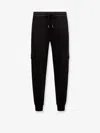 Moncler Cotton Blend Jogger Trousers In Black