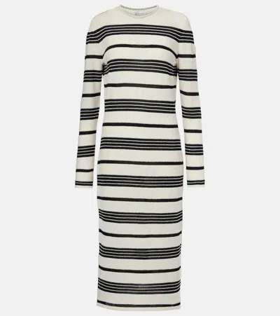 MONCLER COTTON-BLEND MIDI DRESS