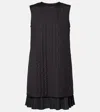 Moncler Cotton-blend Minidress In Black