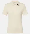 Moncler Beaded Polo Top In Weiss