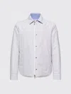 Moncler Cotton Blend Reversible Crescent Down Shirt In White
