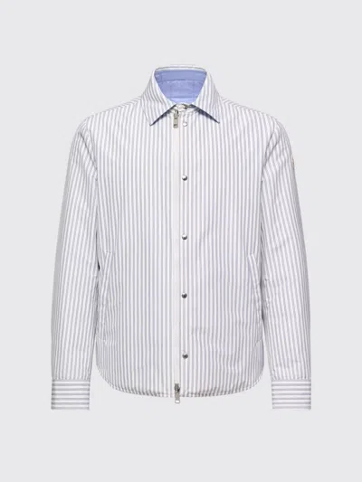 Moncler Cotton Blend Shirt Jacket In White