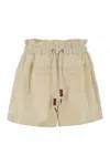 Moncler Cotton-blend Drawstring Shorts In Beige