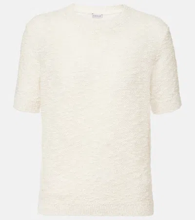 Moncler Cotton-blend Sweater In White