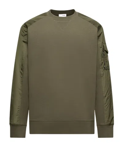 Moncler Cotton-blend Sweatshirt In Green