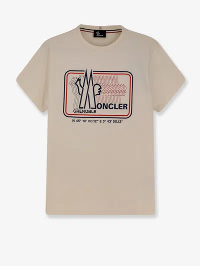 Moncler Cotton Blend T-shirt In Sand
