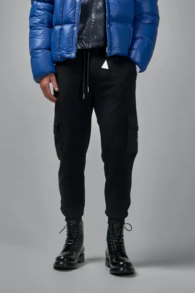 Moncler Cotton Blend Track Pants In Black