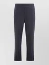 Moncler Cotton Blend Trousers Elastic Waist In Gray