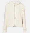 Moncler Cotton-blend Zip-up Cardigan In Neutral