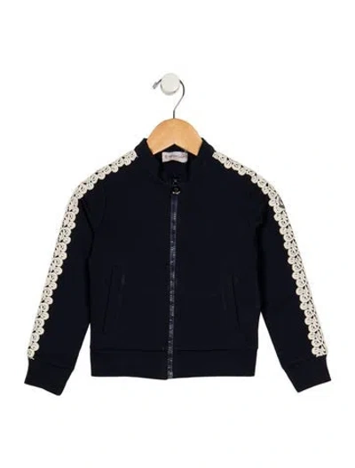 Pre-owned Moncler Babies' Cotton Blue And Multicolor Patterned Casual Jacket