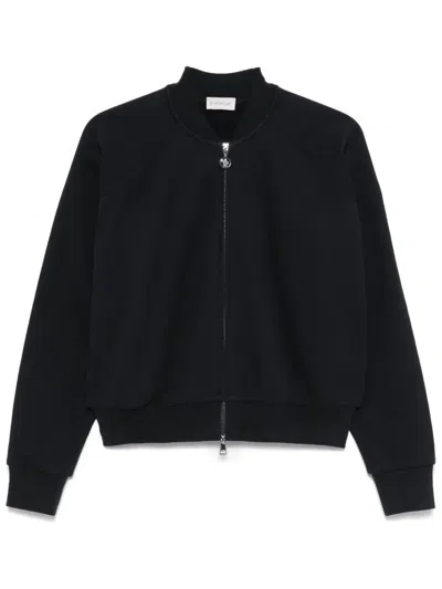 Moncler Cotton Bomber Jacket In Black