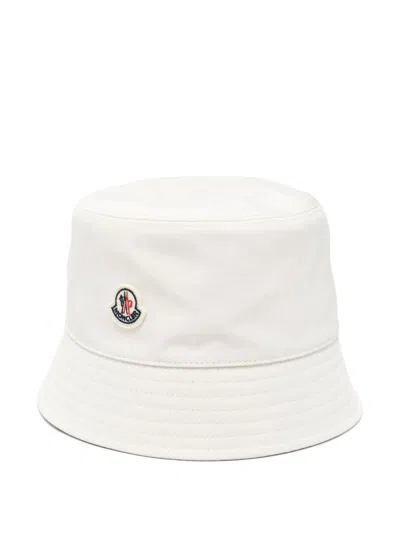Moncler Cotton Bucket Hat In Beige