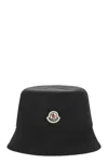 Moncler Bucket Hat Stitched Brim In Black