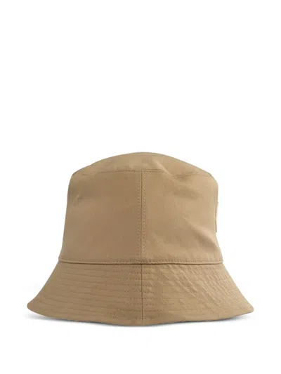 Moncler Cotton Bucket Hat In Neutrals
