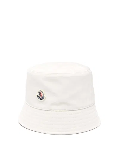 Moncler Cotton Bucket Hat In White