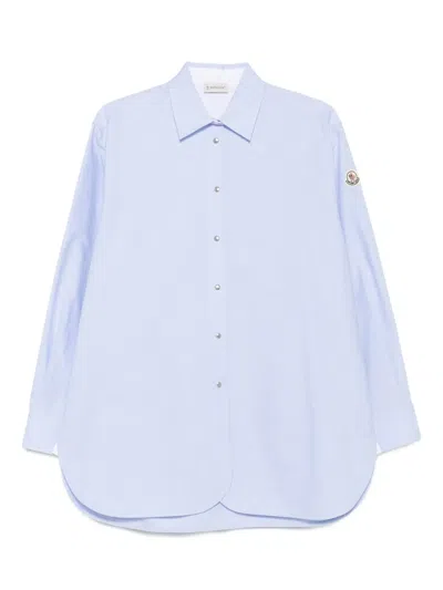 Moncler Cotton Button-fastening Shirt In Blue