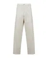 Moncler Cotton Canvas Trousers In White