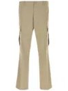 Moncler Beige Stretch Cotton Cargo Pant In Nude