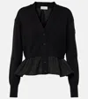 Moncler Cardigan Tricot In Brown