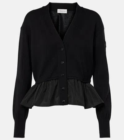 Moncler Cardigan Tricot In Brown