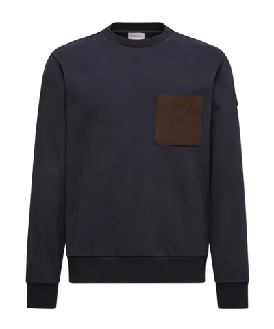 Moncler Cotton  Cashmere Sweatshirt With Pocket
