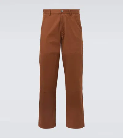 Moncler Cotton Chinos In Brown