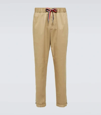 Moncler Cotton Chinos In Beige
