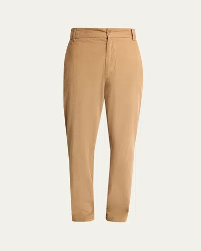 Moncler Cotton Corduroy Straight-leg Trousers In Brown