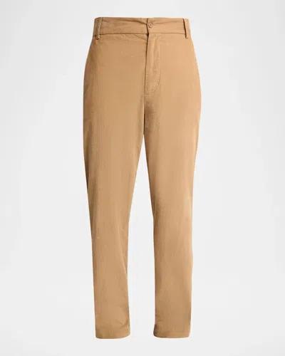 Moncler Cotton Corduroy Straight-leg Trousers In Brown